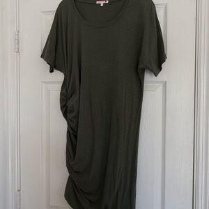 Sundry Olive Green t shirt dress